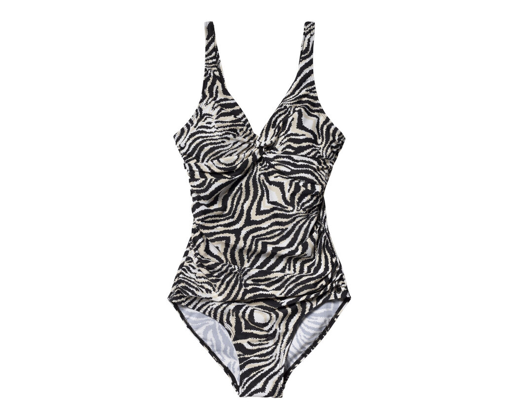 Zebra Simi Swimsuit Offwhite/Black 42 