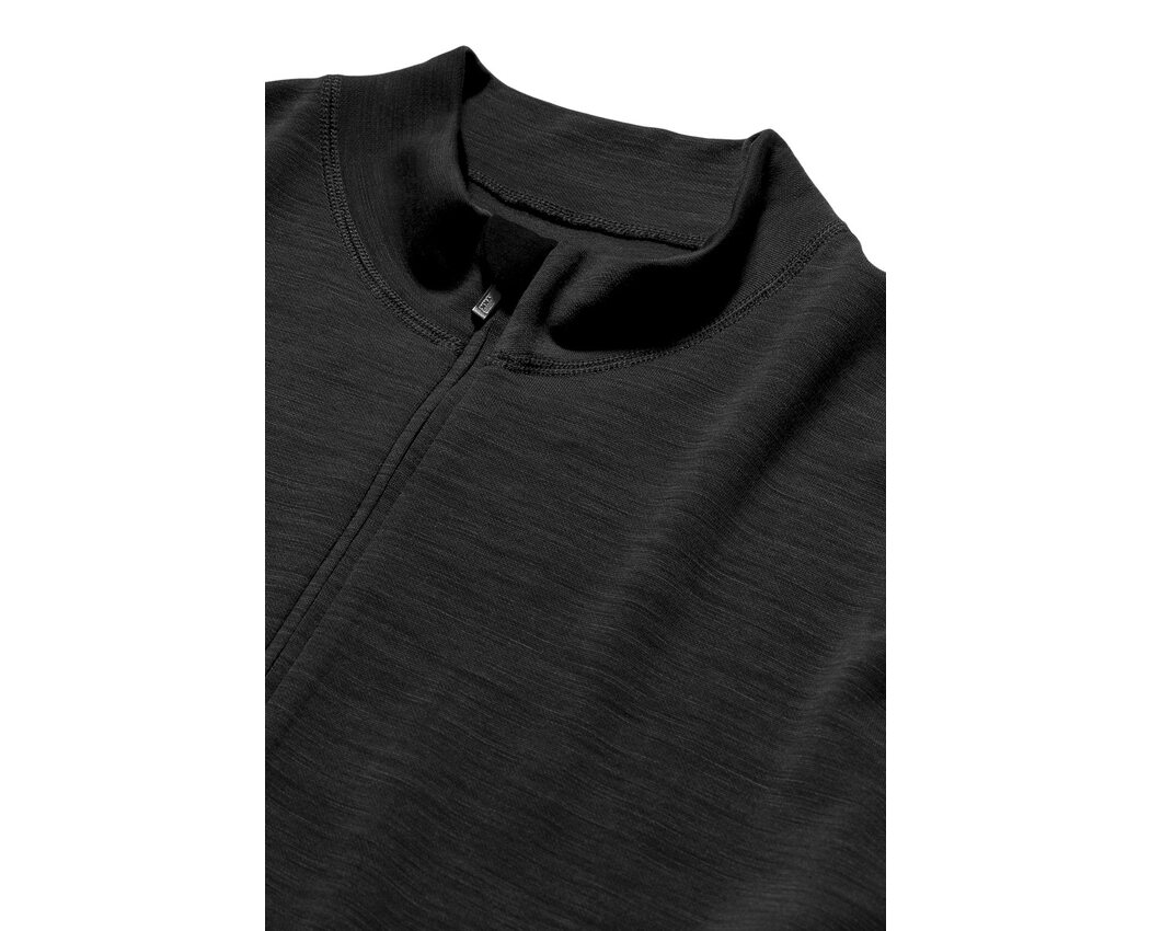 Wool/Bamboo Half Zip Sweater Black X-Large 