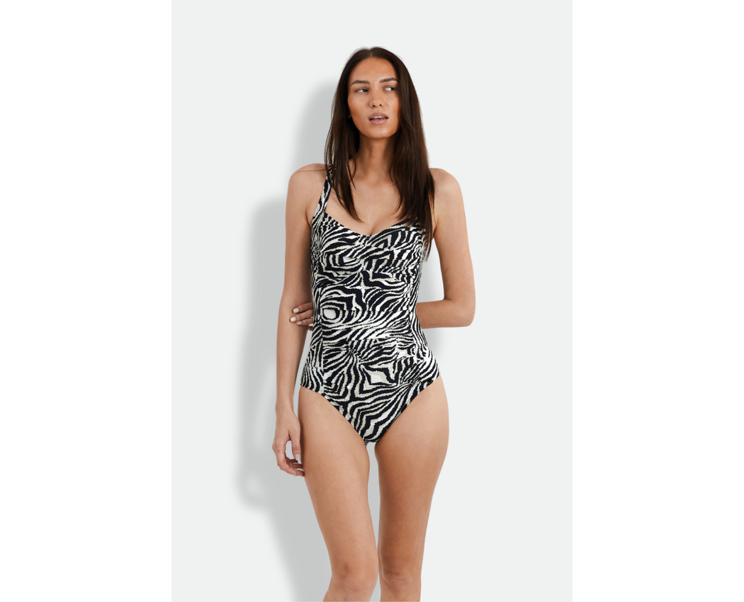 Zebra Potenza swimsuit Offwhite/Black 46 